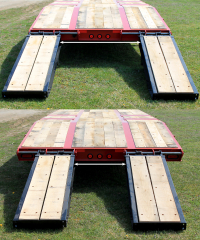 The E-Z Flip ramps are laterally adjustable  for greater versatility.
