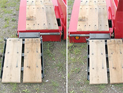 Front Folding Ramps, Laterally Adjustable
